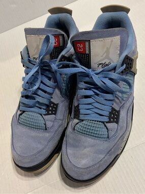Jordan 4 Retro Men’s Top Flight Team 23 University Blue Basketball Sneaker sz 12